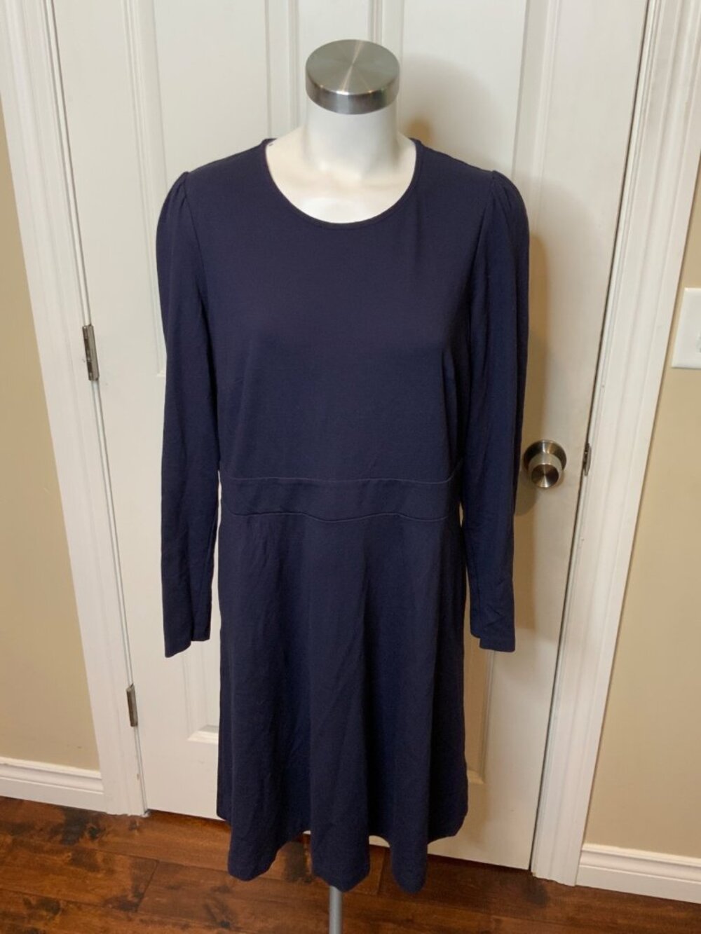 Boden Navy Blue Long Sleeve Dress, Size 14L US | 18L UK